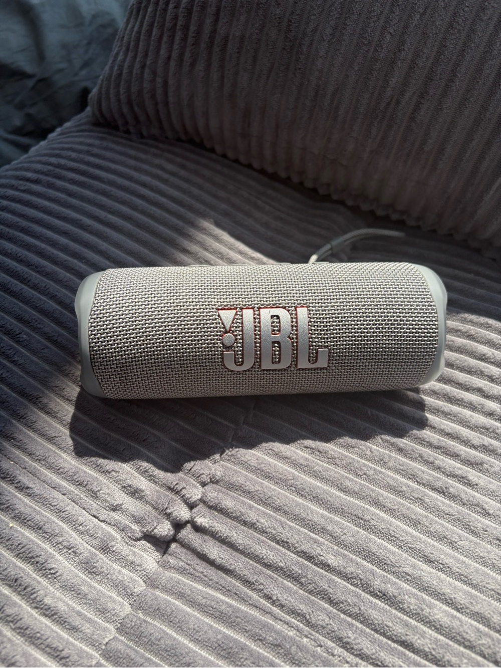 JBL Portable Bluetooth Speaker in Light Gray